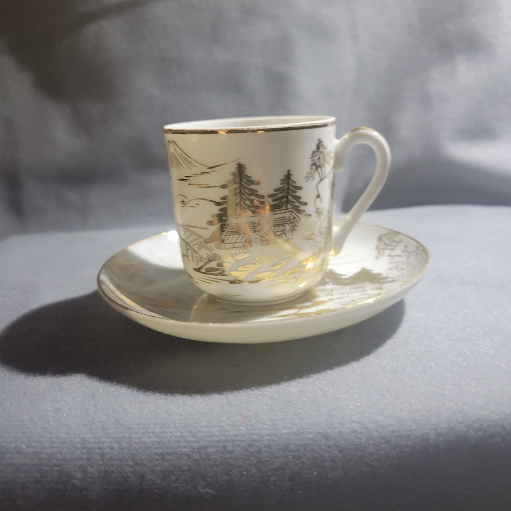 UNIQUE GIFT Tea Cup & Saucer with Geisha Girl Bottom of Cup4